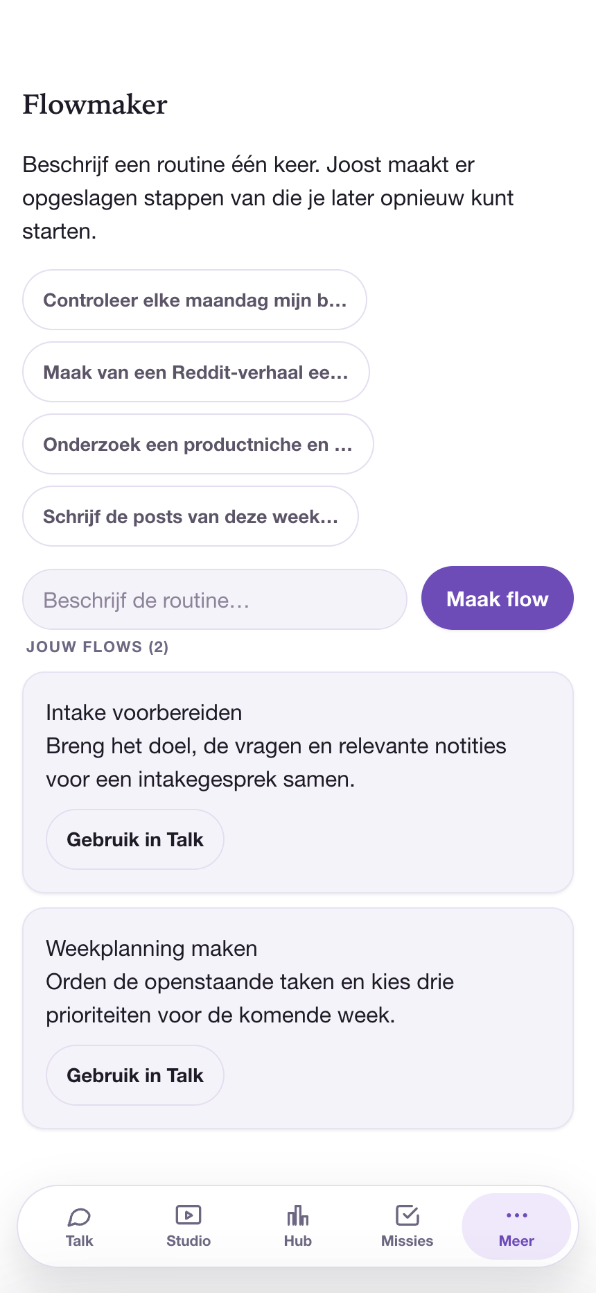 Flowers, een eigen app met demonstratiegegevens